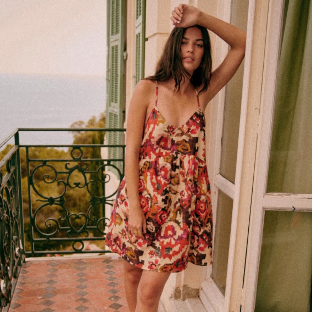 Sezane x Chufy Ibiza Dress in Mara Print - CUSTOM TAILORED to fit like a 0/2